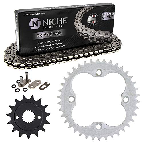 NICHE Drive Sprocket Chain Combo for Honda Sportrax 400 TRX400EX Front 15 Rear 38 Tooth 520V O-Ring 94 Links - size: O-Ring Chain