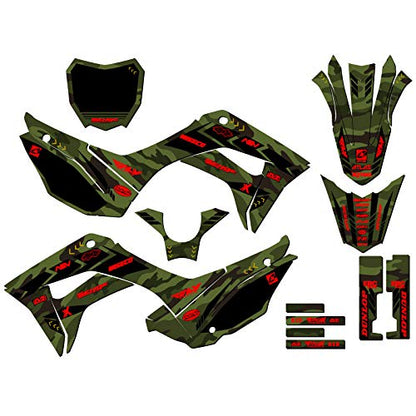 2019-2025 CRF 110 APACHE Green Senge Graphics Complete Kit Compatible with Honda - color: Green, size: Complete Kit