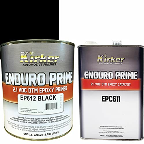 Enduro Prime DTM Epoxy Primer Black EP612 One Gallon with Catalyst EPC611, 1 Gallon