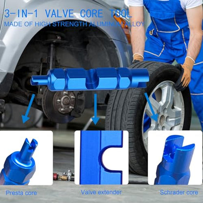Suaika Brand Tire Valve Stem and Valve Core Removal Tool Set, 44 pcs