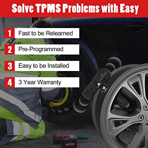 BDFHYK TPMS Sensor 315Mhz Programmed Tire Pressure Sensor Compatible with Lincoln Replaces# 9L3Z-1A189-A DE8T-1A180-A DE8T-1A180-AA - style: 9L3Z-1A189-A*4
