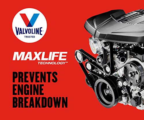 Valvoline High Mileage with MaxLife Technology SAE 10W-30 Synthetic Blend Motor Oil 5 QT, Case of 3 (Packaging May Vary) - size: 5 qt (Pack of 3), style: High Mileage