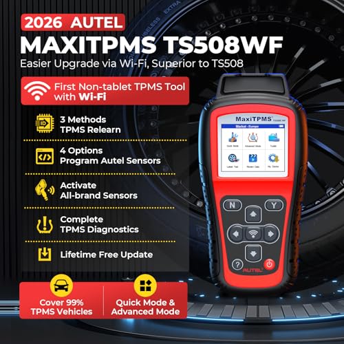 Autel TPMS Programming Tool MaxiTPMS TS508WF, TPMS Relearn/Activate/Scan