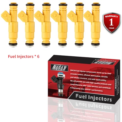 Set of 6 Fuel Injectors 0280155710 FJ583 M02710X6 Replacement - size: 0280155710