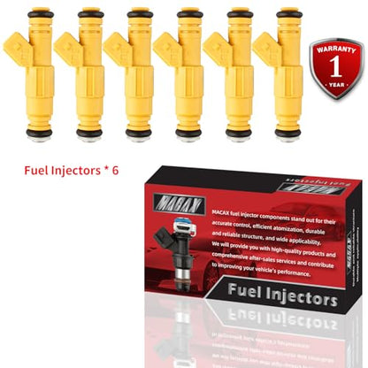 Set of 6 Fuel Injectors 0280155710 FJ583 M02710X6 Replacement - size: 0280155710