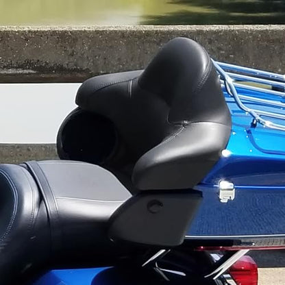 XMT-MOTO Tour Trunk Back Rest Pad Tail Box Fit for Harley Touring