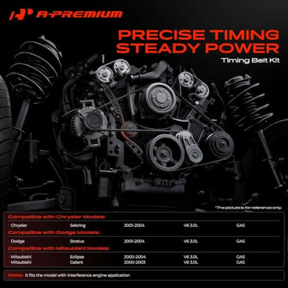 A-Premium Engine Timing Belt Kit with Water Pump