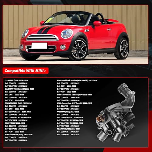 MUNIK 11538699290 Thermostat Housing Compatible with MINI Cooper
