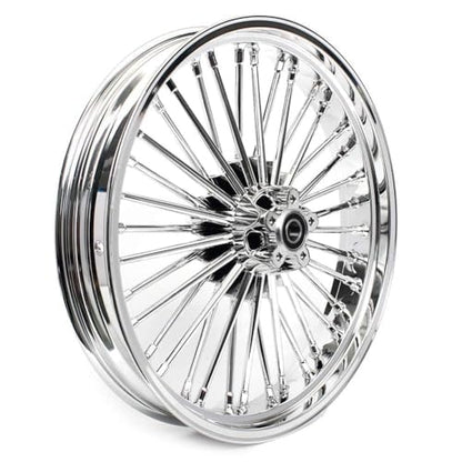TOFR 21x3.5 16x3.5 Chrome Fat Spoke Wheels For Harley Softail Models 00-22 - color: Chrome, size: Front:21x3.5 Rear:16x3.5