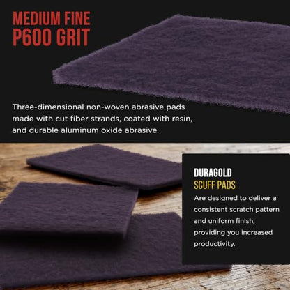 Dura-Gold 6" x 9" Purple Medium Fine 600 Grit General Purpose Scuff Pads - color: Purple