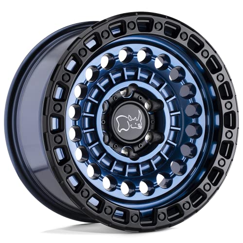 Black Rhino Hard Alloys SENTINEL 17X8.5 5X5.0 4.04-18mm COBALT BLUE W/BLACK RING - 1785STN-85127U71 - color: COBALT BLUE W/ BLACK RING, size: 17X8.5, 5X5.0, 4.04, -18mm