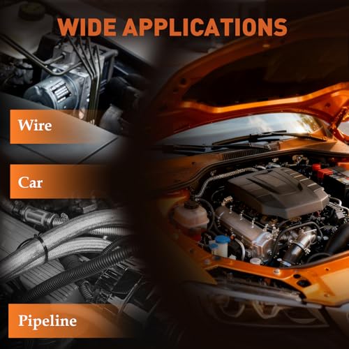 Automotive Wire Heat Shield Sleeve, 1-1/2" I.D. x 72 in, Black - color: Black, size: 1-1/2" I.D. x 72in