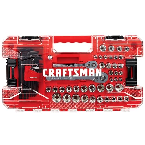 CRAFTSMAN Versastack Mechanics Tool Set, 1/4 and 3/8 Inch Drive, 71 Piece (CMMT45171) - size: (Pack of 1)