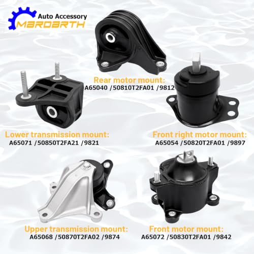 Engine Motor Transmission Mounts Fit for 13-17 Accord 2.4L Auto - size: 13-17 2.4L L4