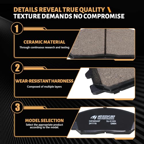 D864 Front Ceramic Brake Pads Kit Fit For Hyundai Santa Fe 2001-2006, For Hyundai XG350 2002-2003, For Hyundai XG300 2001 - style: HZ864
