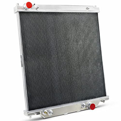 Aluminum Radiator for 2003-2007 Ford Excursion F250 F350 F450 Super Duty Pickup Truck 6.0L Powerstroke V8 Diesel, 3 Row Full Performance Aluminium Radiator - size: 3-Row Radiator w/CNC Cap