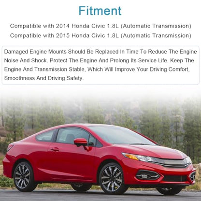 Engine Motor & Transmission Mount Replacement for 2014 2015 Honda Civic - size: 3PCS-Compatible with 2014-2015 Civic 1.8L
