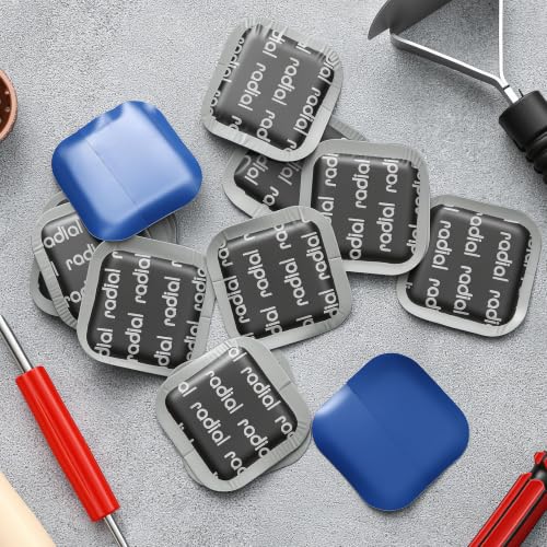 Tallew 60 Pcs Tire Patch Kit Heavy Duty Rubber, 2.17 x 2.17 Inch - size: 2.17 x 2.17 Inch