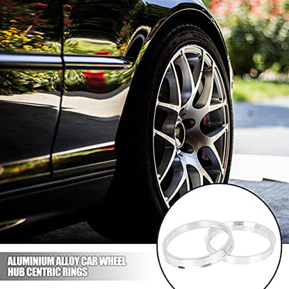 X AUTOHAUX 4pcs 66.1 to 60.1 mm Aluminium Alloy Hub Centric Rings - size: 60.1mm