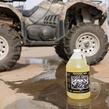 Eagle Grit Powersport Wash – 1 Gallon Concentrated Cleaner for Dirt Bikes, ATVs, UTVs, Mountain Bikes & Watercraft – Biodegradable, pH Balanced, VOC Compliant – Safe on All Surfaces – USA Made