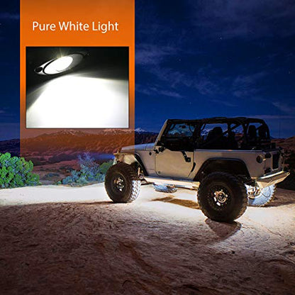 Nilight 4PCS White LED Rock Lights Underglow Wheel Well Pods - color: White, size: 4Pcs Pods