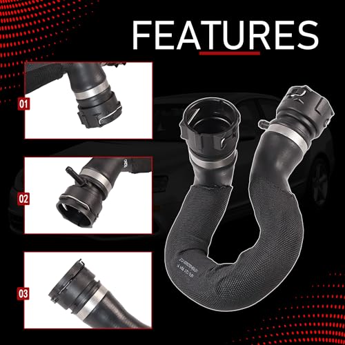 4F0121101F 2pcs Radiator Hose Kit Compatible with 2006-2011 Audi