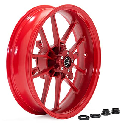 TOFR 17"x4.25" Rear Wheel Rims Cush Drive for Honda CRF250R CRF450R 13-24 - color: Red, size: Rear 13-24