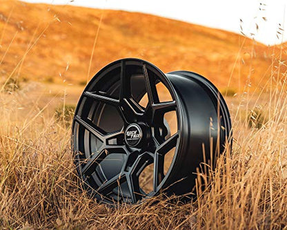 RockTrix RT105 18x9 Off-Road Wheels compatible with Toyota Tundra 2007-2021, Matte Black 5x150 Rims +12mm Offset for 33-35 Inch Tire Clearance, Fits Sequoia, Land Cruiser, And Fits Lexus LX570 - color: Matte Black, size: 18x9 +12mm offset