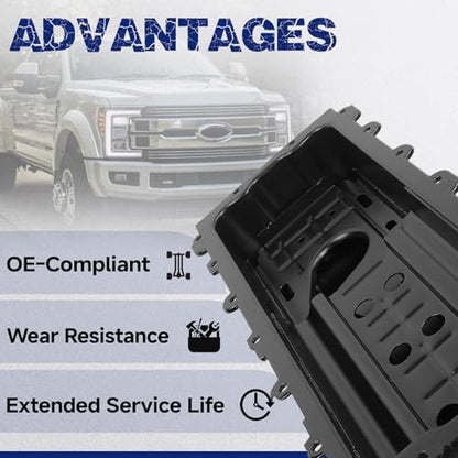 Transmission Oil Pan with Drain Plug, Fit for Fit for Ford Excursion, F-250, F-350, F-450, F-550, F-650, F-750, F53, 6.8L 1999-2019, OE F81Z6675DA - size: F81Z6675DA