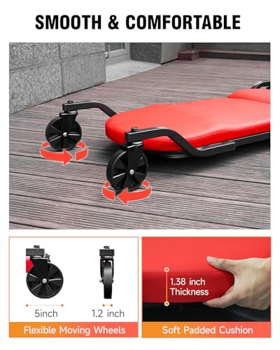 INCENDIOS 43.4 Inch Heavy Duty Mechanic Creeper, Automotive Rolling Creeper