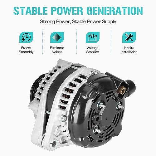 New Alternator Compatible with Honda Accord EX-L 3.5L 2013 2014 2015 2016 2017 400-52569R, 104211-8270, 11671, 290-6313, 31100-5G2-A01, 31100-5G2-A01RM, AND0649