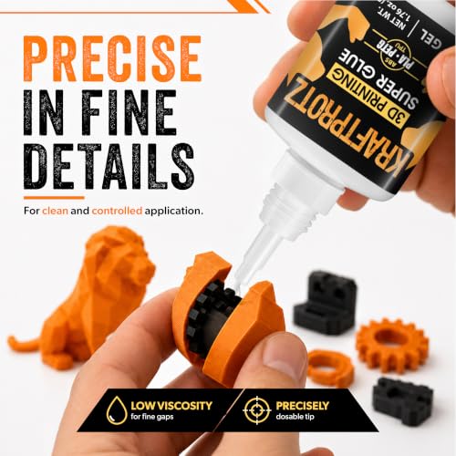 3D Printing Super Glue Gel 1.75 oz - PLA ABS PETG TPU Instant Adhesive