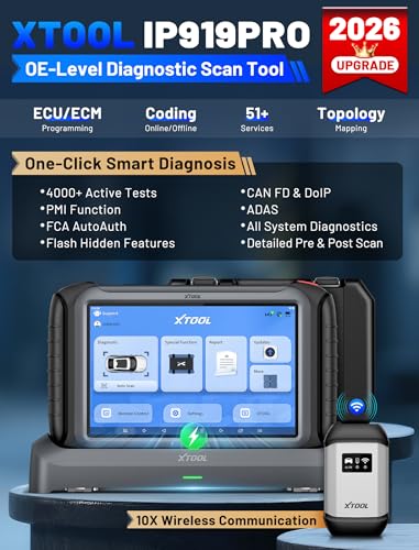 XTOOL IP919 PRO V2.0 ECU Programming Scan Tool, Topology Map OBD2 Scanner