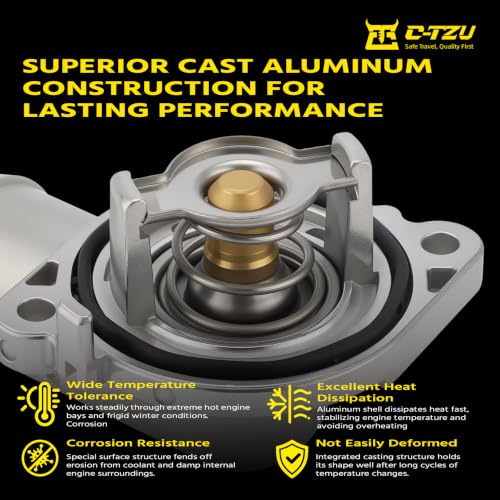 Upgrade Aluminium Thermostat Housing Assembly for Chrysler 200 Town & Country,Ram C/V ProMaster 1500 2500 3500,Dodge Avenger Journey Grand Caravan,Routan,Cherokee - Replaces 902-3036XD 5184570AH - color: 5184570AH