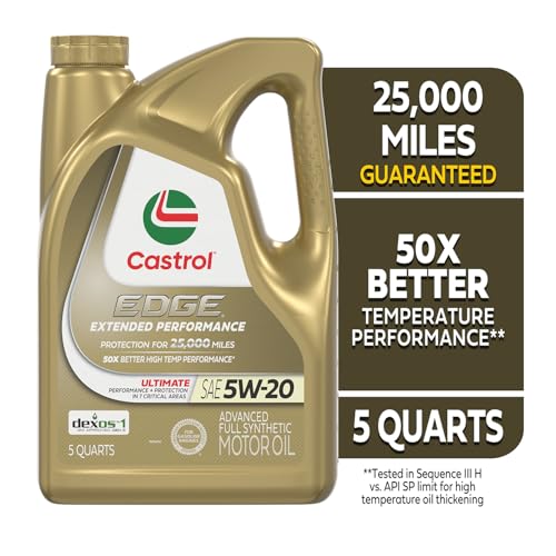 Castrol EDGE Extended Performance 5W-20 Advanced Full Syn Motor Oil 5 Qt - size: 5 Quarts