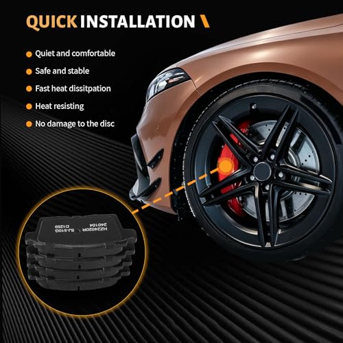D1259 Rear Ceramic Brake Pads Kit Fit For Mazda CX-9 2007-2015, For CX-7 2007-2012, For Lincoln MKX 2007-2010, For Ford Edge 2007-2010 - style: HZ1259
