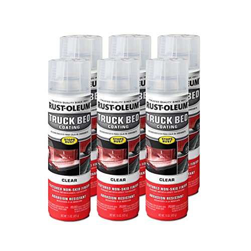 Rust-Oleum Automotive Truck Bed Coating Spray Paint, Clear - color: Clear, size: 15 Ounce (Pack of 6)