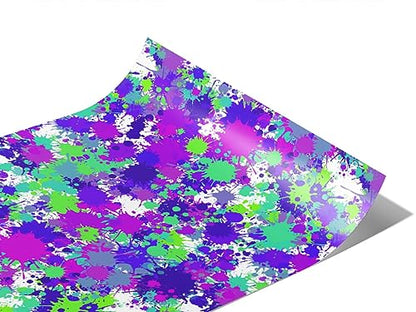 Rwraps Gloss Vinyl Car Wrap Film in Paint Splatter Rebel Yell - 59“ x 1ft - Vehicle Sheet Roll with Adhesive Back and Air Release Technology