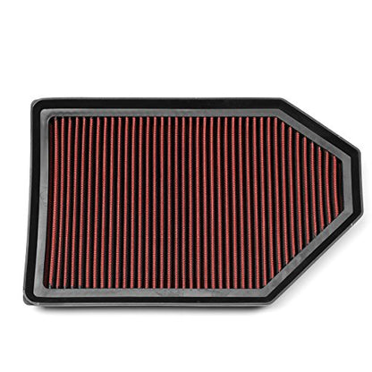 DNA Motoring AFPN-173-RD Clean Air Washable Drop In Panel Air Filter Enhance Engine Performance Power & Acceleration Improve [Compatible with 11-18 Dodge Charger/Challenger] - style: 11-18 Dodge Charger