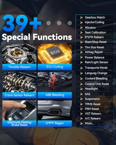 XTOOL D7 Bidirectional Scan Tool, 39+ Resets, ECU Coding OBD2 Scanner