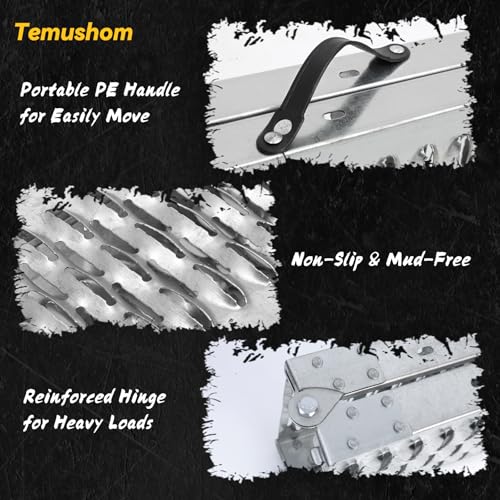 Temushom 67" Folding Truck Ramps, 1000 Lbs Capacity, 2-Pack - size: Silver-67'' L-Usable Height: under 24''