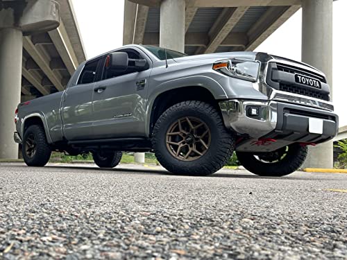 RockTrix RT105 18x9 Off-Road Wheels compatible with Toyota Tundra 2007-2021, Matte Bronze 5x150 Rims +12mm Offset for 33-35 Inch Tire Clearance, Fits Sequoia, Land Cruiser, And Fits Lexus LX570 - color: Matte Bronze, size: 18x9 +12mm offset