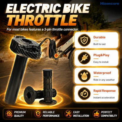 Full Twist Throttle for Macfox, Surron Throttle Grip for HappyRun Qlife - color: Charcoal