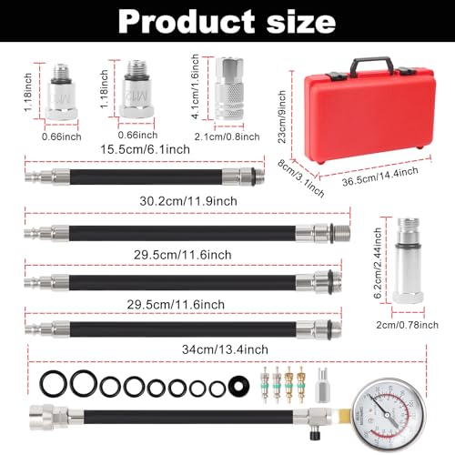 Petrol Compression Test Kit, Engine Compression Tester,2-3/4