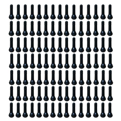 120Pcs TR414 Tubeless Valve Stems, Black Rubber Snap-in Valves Tubeless Tire Valve Stems Replacement for Tubeless 0.453 inches Rim Holes on Standard Auto Tires - size: TR414-120pcs