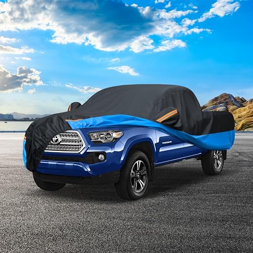 Car Cover Waterproof All Weather Outdoor Windproof Dustproof UV Protection Fit Tuck Cover M-Length Up to 210 inch - color: 4 Tuck Car Cover, size: Truck M-Length Up to 210 inch