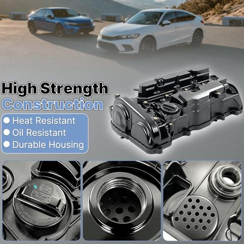 123105BAA01 Engine Valve Cover with Gasket Compatible with Honda Acura 2.0L
