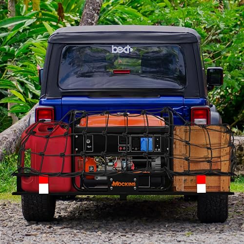 Mockins 39"x36" Elastic Cargo Net for Pickup Truck Bed, Cargo Racks & More - size: 39" x 36"