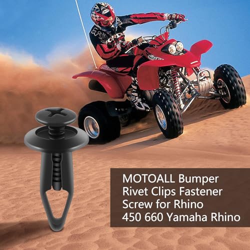 MOTOALL Plastic Bumper Rivet Clips Fastener Screw for Rhino 450 660