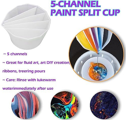 6PCS Acrylic Pouring Strainers, Paint Pouring Cups, Plastic Flower Strainers Silicone Pouring Drain Basket for DIY Pouring Acrylic Paint and Creating Unique Patterns Art Drawing